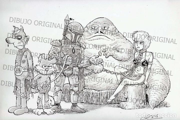 C&oacute;mics: DIBUJO ORIGINAL - PAFMAN - STAR WARS - CERA - Foto 1