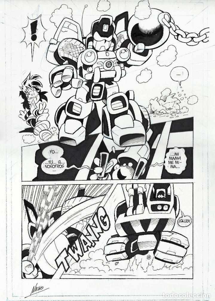 C&oacute;mics: PAGINA ORIGINAL - DRAGON FALL - NACHO - ORIGINAL ART - TRANSFORMERS - Foto 1