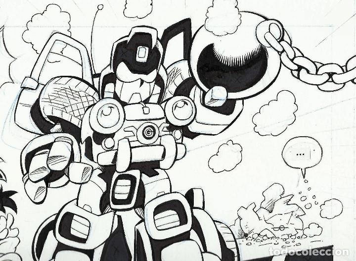 C&oacute;mics: PAGINA ORIGINAL - DRAGON FALL - NACHO - ORIGINAL ART - TRANSFORMERS - Foto 2