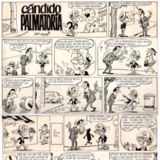 Cómics: 1973 - CÁNDIDO PALMATORIA - 1 PÁGINA ”ENAMORADO” ARTE ORIGINAL DE TRAN (BRUGUERA) DDT Nº93. Lote 362778350