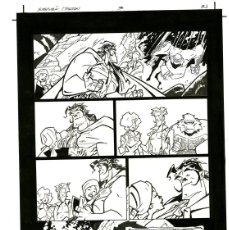 Cómics: DIBUJO ORIGINAL DE CARLOS MEGLIA - SUPERMAN / TARZÁN #3 P.21 - DC. Lote 364571846