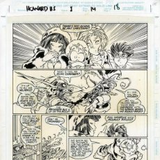 Cómics: DIBUJO ORIGINAL DE PASQUAL FERRY - THE HOWARD THE DUCK! - HOLIDAY SPECIAL N.1 P.14, MARVEL 1997. Lote 366573566