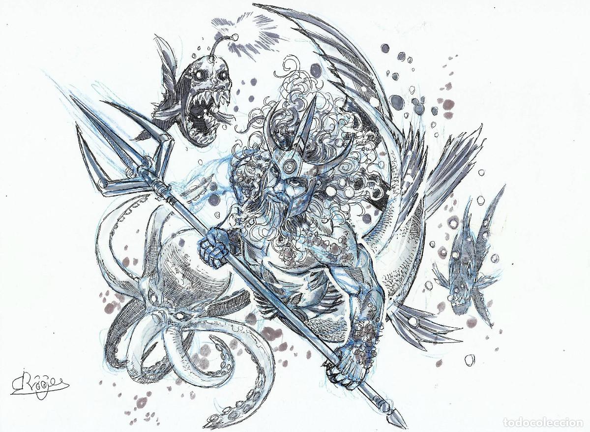 C&oacute;mics: ROGER BONET - ORIGINAL DRAWING - NEPTUNO - DIBUJO ORIGINAL - Foto 1