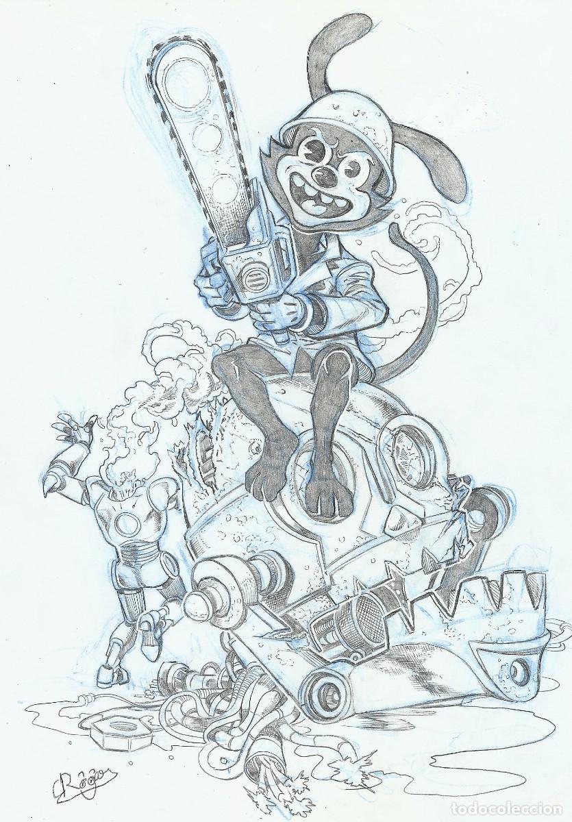C&oacute;mics: DIBUJO ORIGINAL - ROGER BONET - ORIGINAL DRAWING - Foto 1