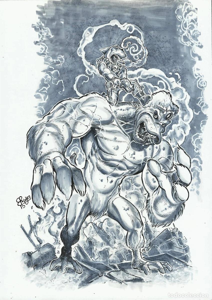 C&oacute;mics: DIBUJO ORIGINAL - ROGER BONET - ORIGINAL DRAWING - Foto 1