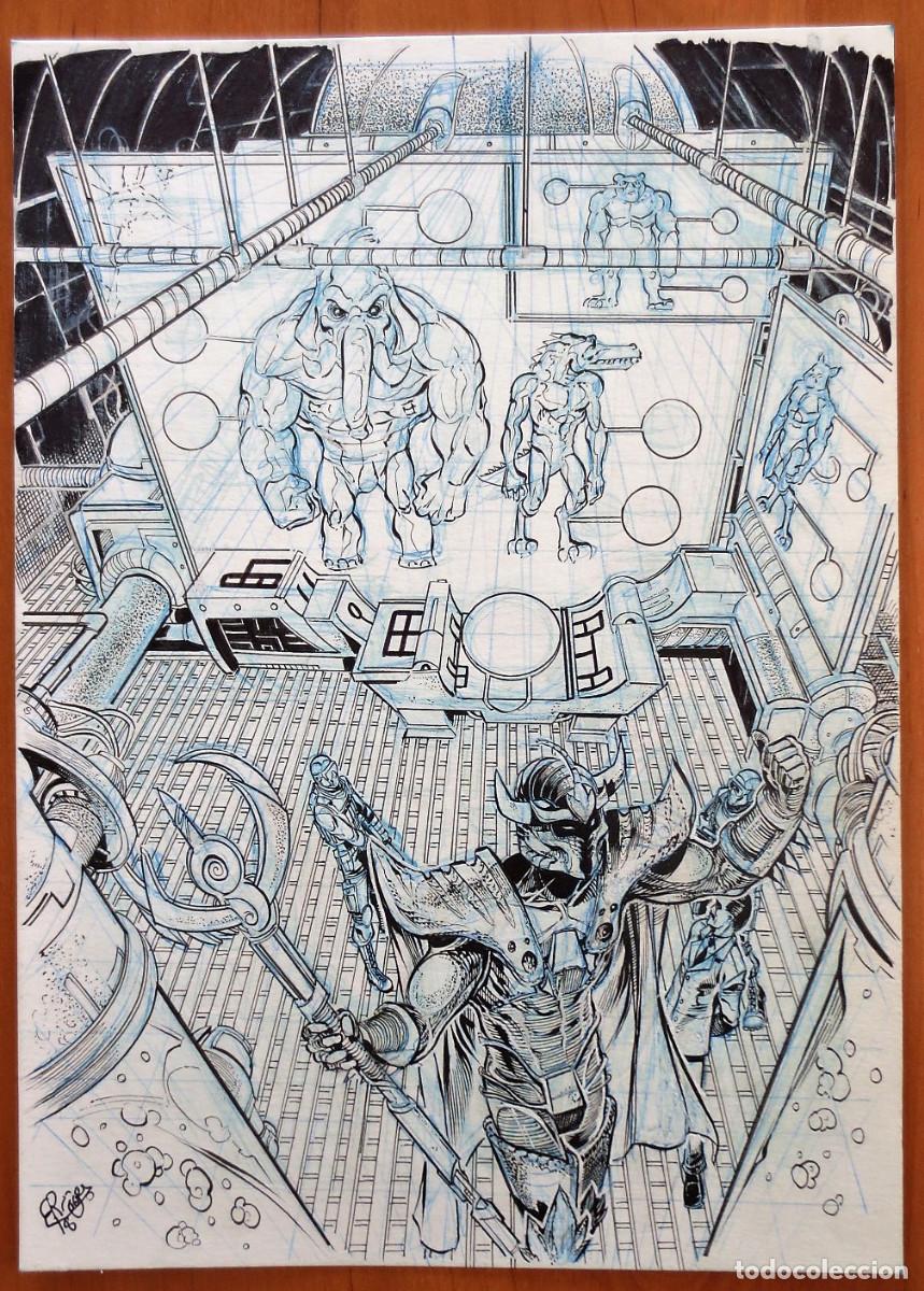 C&oacute;mics: PAGINA ORIGINAL COMIC JURASSIC - ROGER - ORIGINAL DRAWING - Foto 1
