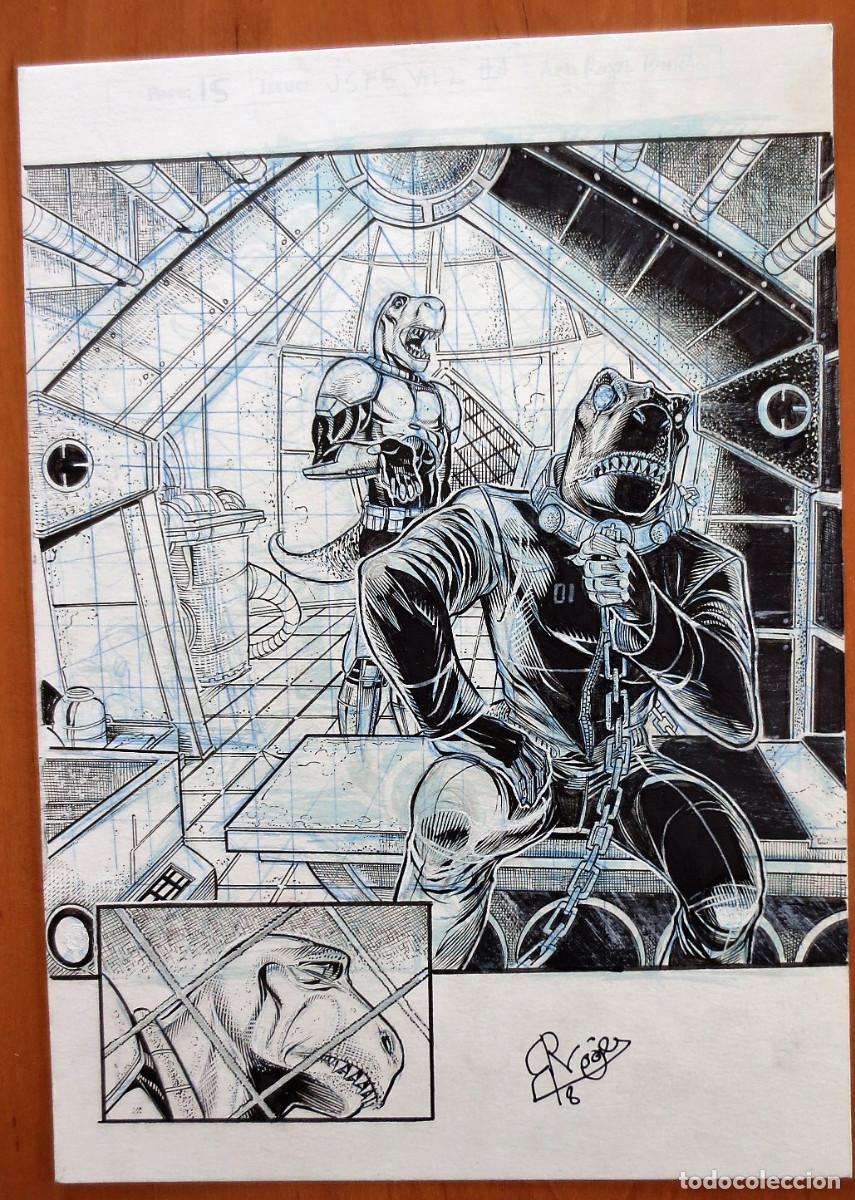 C&oacute;mics: PAGINA ORIGINAL COMIC JURASSIC - ROGER - ORIGINAL DRAWING - Foto 1