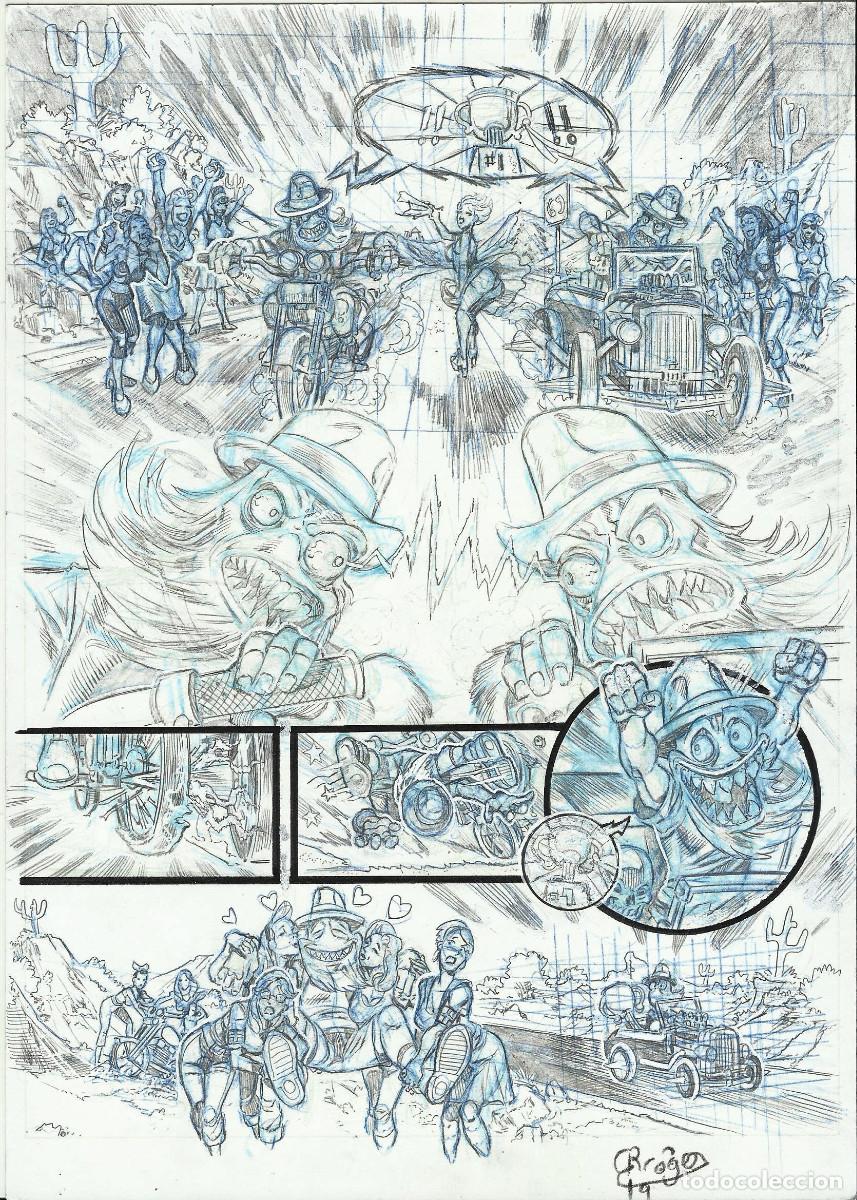 C&oacute;mics: PAGINA ORIGINAL COMIC UNDERGROUND - ROGER - ORIGINAL DRAWING - Foto 1