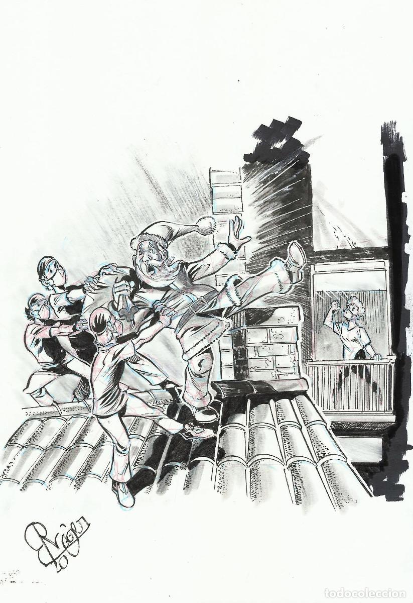 C&oacute;mics: DIBUJO ORIGINAL COMIC - NOEL - ROGER - ORIGINAL DRAWING - Foto 1