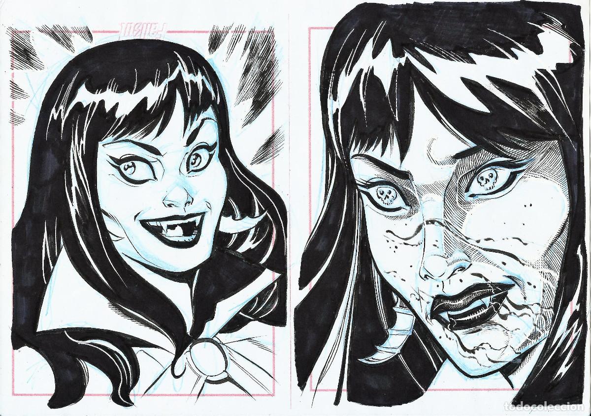 C&oacute;mics: ROGER BONET - VAMPIRELLA - DIBUJO ORIGINAL - Foto 1