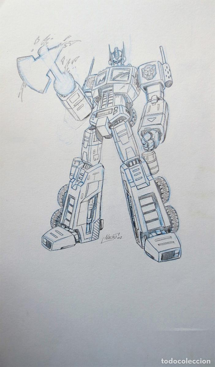 C&oacute;mics: DIBUJO ORIGINAL TRANSFORMERS OPTIMUS PRIME - NACHO - ORIGINAL DRAWING - COMIC - Foto 1