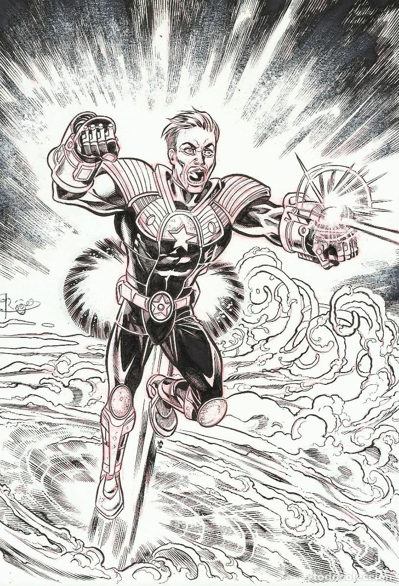 C&oacute;mics: ROGER - 2 DIBUJO ORIGINAL - SUPERHERO - 2 ORIGINAL DRAWING - Foto 1