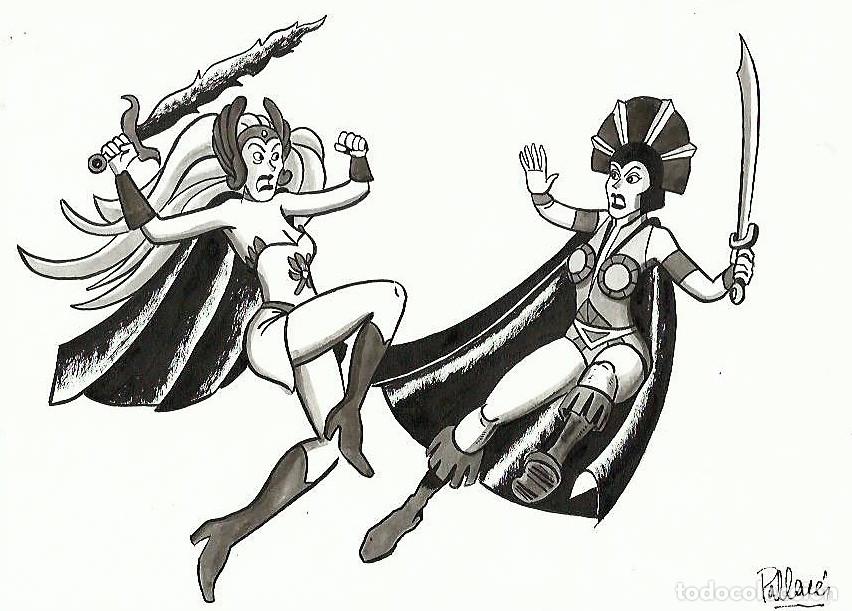 C&oacute;mics: DIBUJO ORIGINAL - MASTERS DEL UNIVERSO - PALLARES - ORIGINAL DRAWING - Foto 1