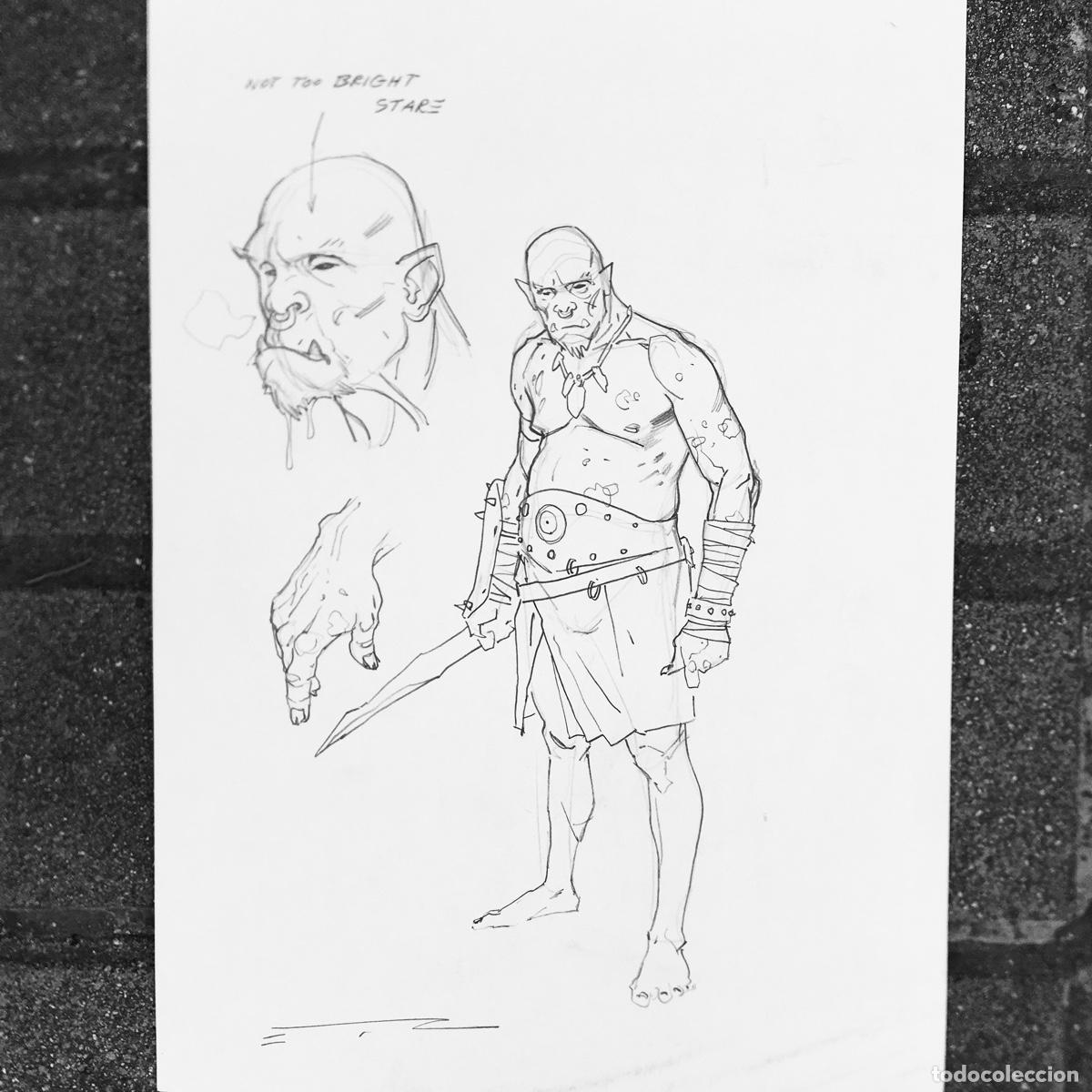 C&oacute;mics: ESAD RIBIC ORIGINAL ART SCKETH MARVEL ETERNALS . SIGNED - Foto 2