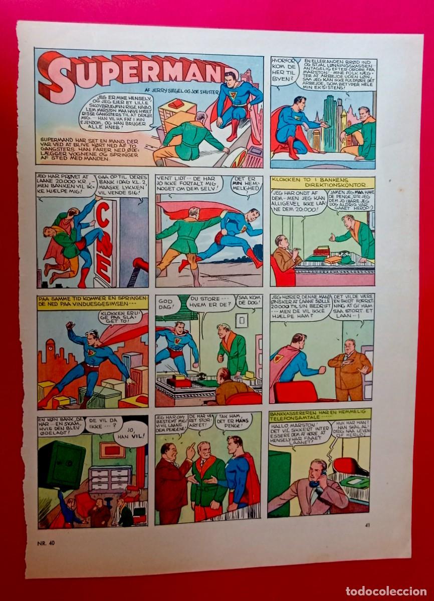 C&oacute;mics: SUPERMAN - 1940 - DANMARK - DINAMARCA - 1 PAGINAS IMPRESA - Foto 2
