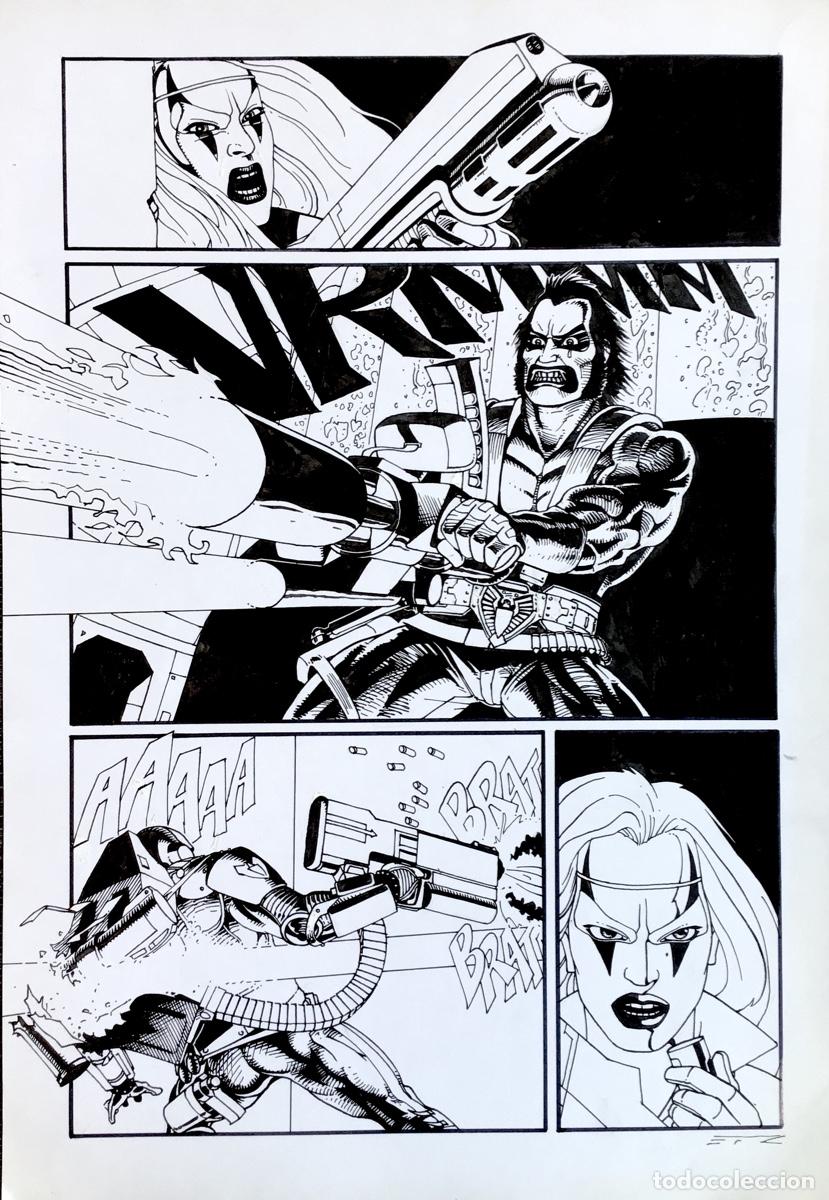 C&oacute;mics: Esad Ribic , Code Name: Scorpio # 1 . 1996 PENCIL AND INK BY ESAD RIBIC - Foto 1