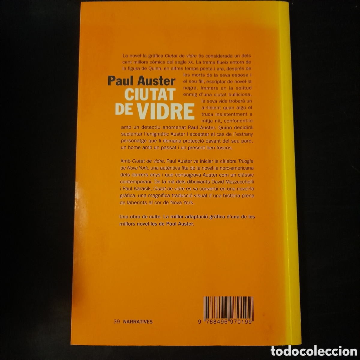 C&oacute;mics: Ciutat de vidre. Paul Auster. 1&ordf; edici&oacute;. Angle Editorial, 2007 - Foto 2