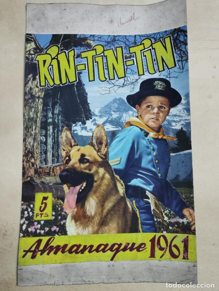 C&oacute;mics: ORIGINAL PORTADA ALMANAQUE RIN-TIN-TIN 1961 - Foto 1