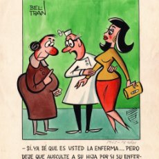 Cómics: 1945 - CHISTE, EL DOCTOR (BARBASTRO,ÉPOCA PRE-BRUGUERA) - ARTE ORIGINAL DE TRAN - FIRMADO