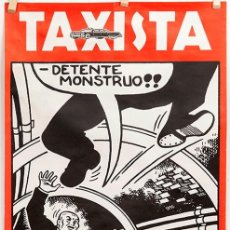 Cómics: EL TAXISTA - MARTI - CARTEL ANUNCIADOR ORIGINAL EL VIVORA - 1984