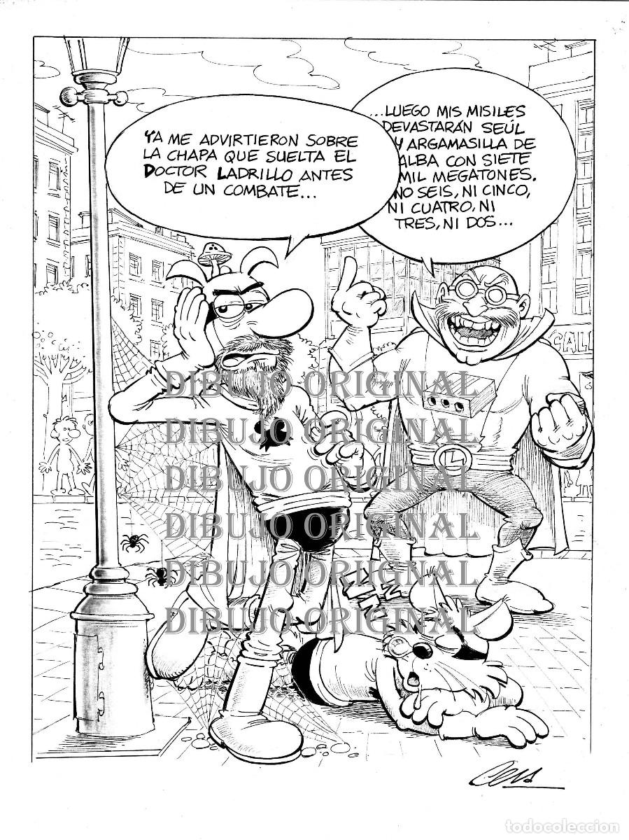 C&oacute;mics: DIBUJO ORIGINAL PAFMAN - CERA - ORIGINAL DRAWING - Foto 1