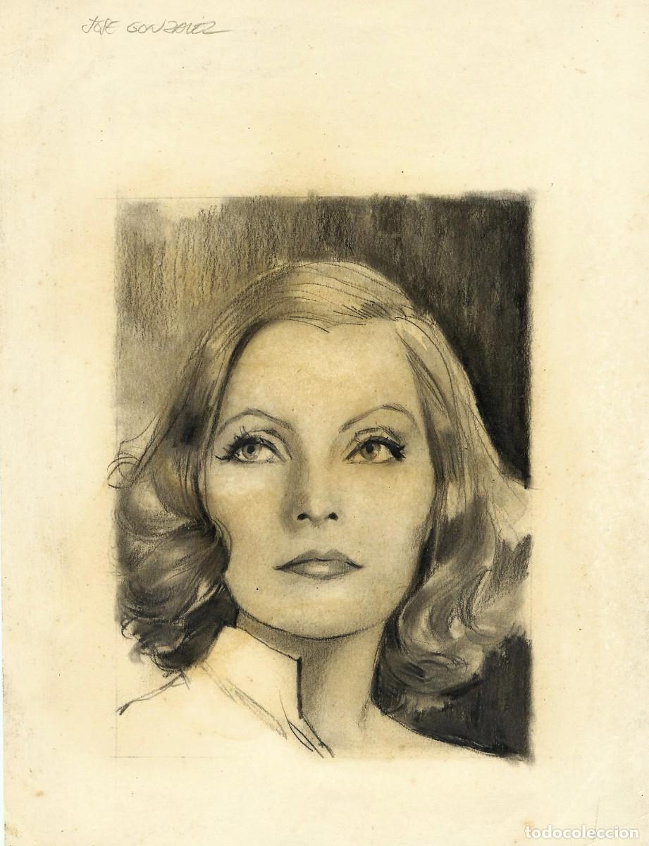 C&oacute;mics: DIBUJO ORIGINAL: GRETA GARBO - - Foto 1