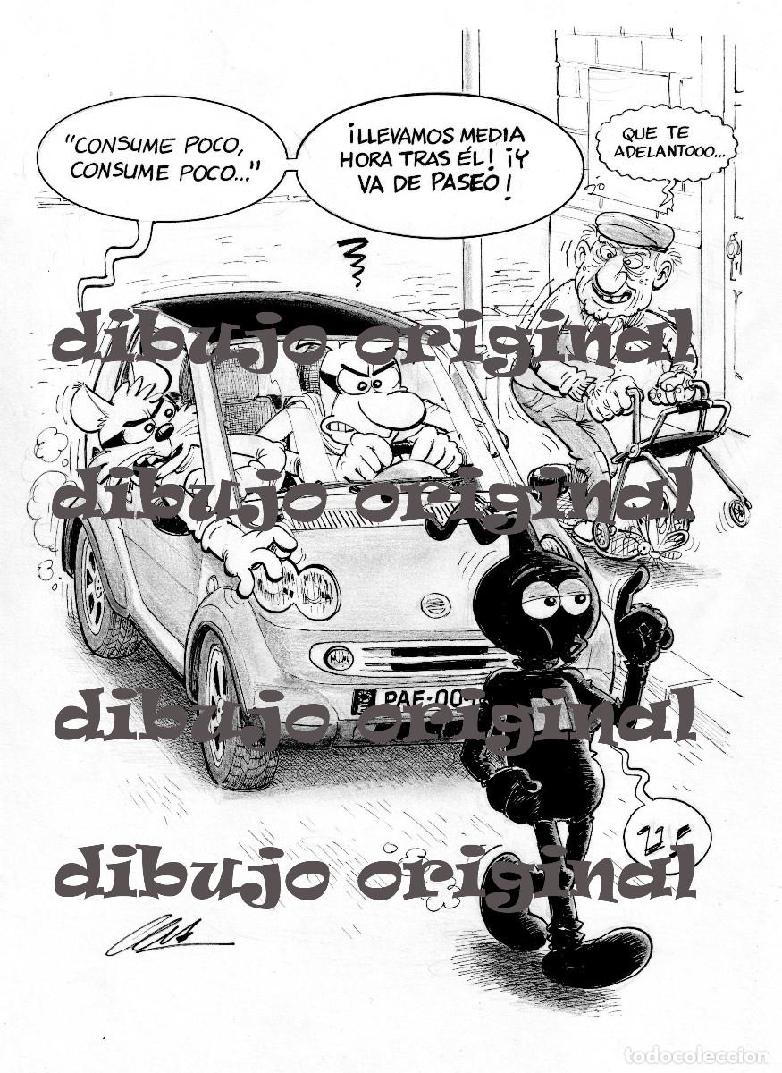 C&oacute;mics: DIBUJO ORIGINAL PAFMAN - CERA - ORIGINAL DRAWING - Foto 1
