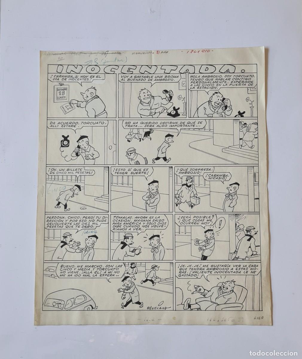 C&oacute;mics: MARINO BENEJAM &rdquo;INOCENTADA&rdquo; ORIGINAL FIRMADO - Foto 1