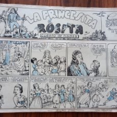 Fumetti: LA PRINCESITA ROSITA. 5 PLANCHAS ORIGINALES TEBEO NIÑAS AÑOS 50S. 32 X 24 CTMS
