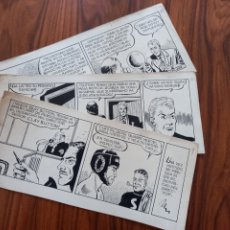 Fumetti: CLAY SUTTON. LOTE 3 PLANCHAS 27 X 12 CTMS. CORTIELLA 1953