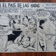 Fumetti: EN EL PAÍS DE LAS HADAS. PLANCHA 32 X 23 CTMS. TEBEO NIÑAS AÑOS 1950S
