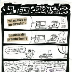 Cómics: PÁGINA ORIGINAL DE MANUEL VÁZQUEZ - LA TELERISIÓN Y YO - FINALISTA DEL PREMIO EMMY - PURO N.28 P.37