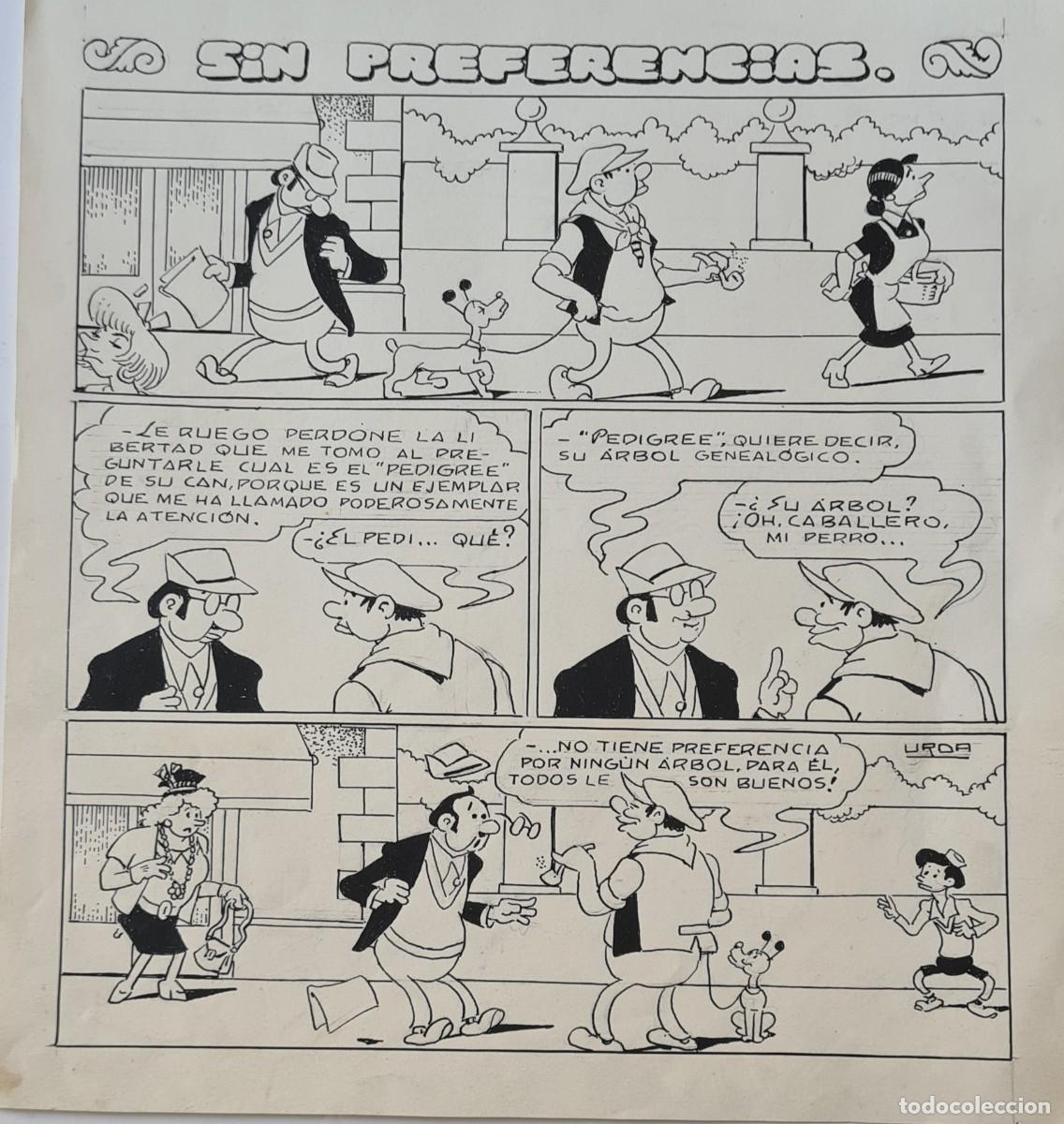 C&oacute;mics: MANUEL URDA - &rdquo;SIN PREFERENCIAS&rdquo; ORIGINAL FIRMADO - Foto 1