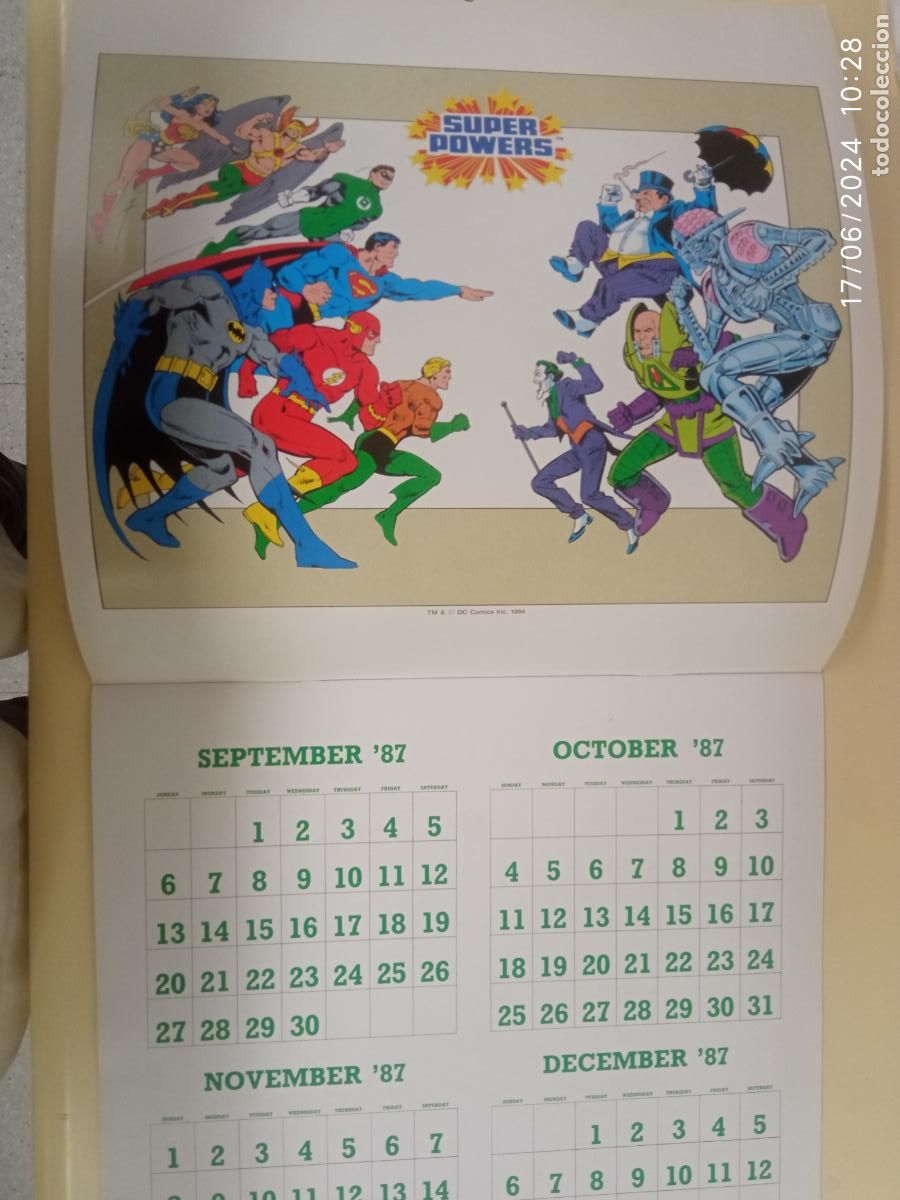 C&oacute;mics: Calendario SUPER POWERS 1988 J. Luis Garcia Lopez - Foto 9