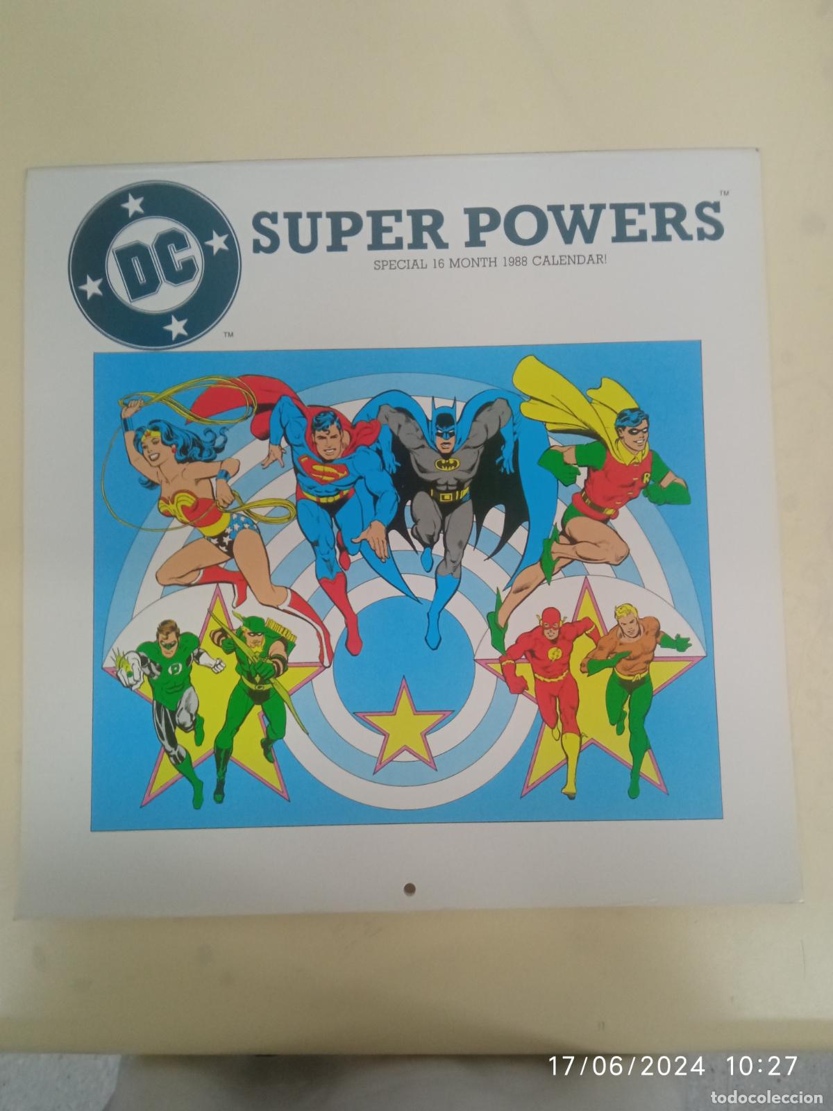 C&oacute;mics: Calendario SUPER POWERS 1988 J. Luis Garcia Lopez - Foto 1
