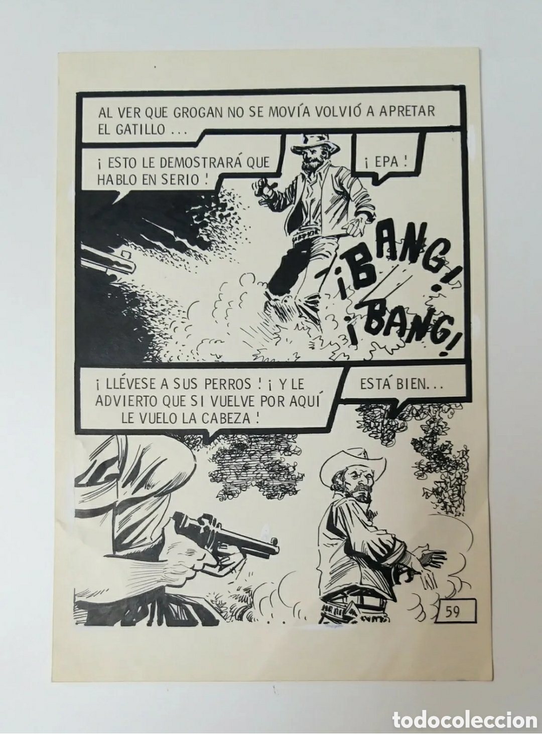 C&oacute;mics: Polvora y pu&ntilde;os. Pagina original - Foto 1