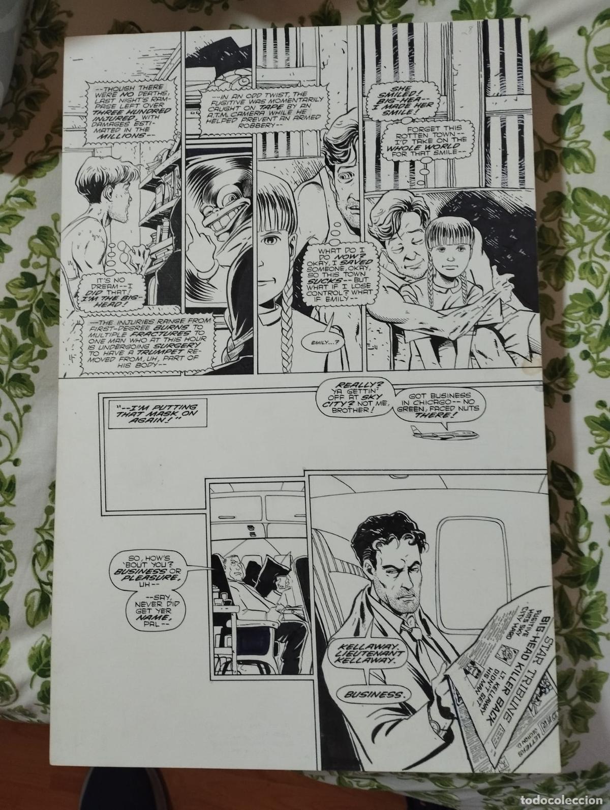 C&oacute;mics: NEIL VOKES MASK # 6 PAG 22 DC COMICS ORIGINAL ART - Foto 1