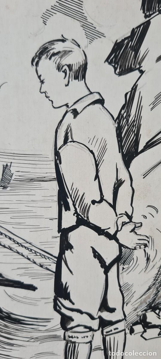C&oacute;mics: PAULET - &rdquo;MIRANDO AL MAR&rdquo; ORIGINAL FIRMADO - Foto 4