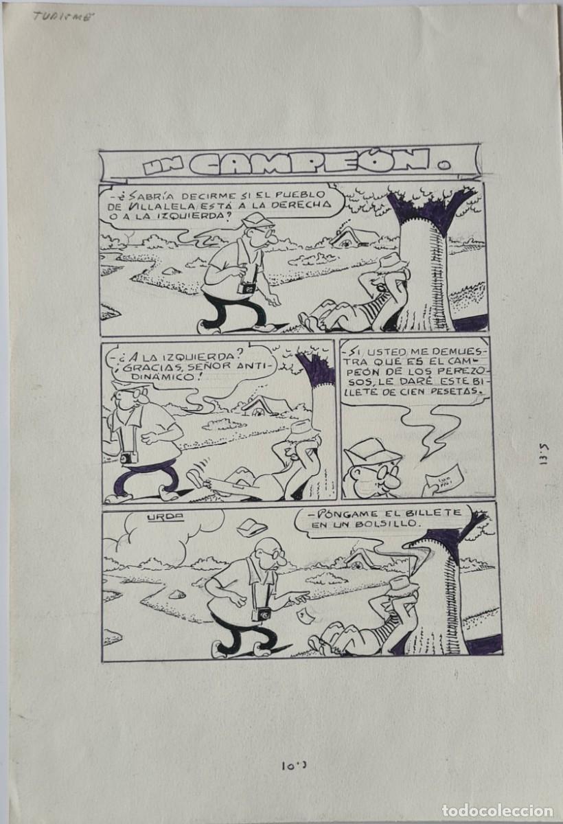 C&oacute;mics: URDA- &rdquo;UN CAMPE&Oacute;N&rdquo; ORIGINAL FIRMADO - Foto 1