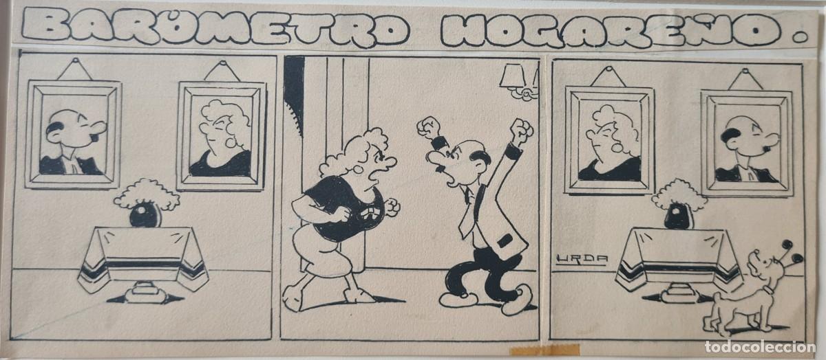 C&oacute;mics: URDA - &rdquo;BAR&Oacute;METRO HOGARE&Ntilde;O&rdquo; ORIGINAL FIRMADO - Foto 2