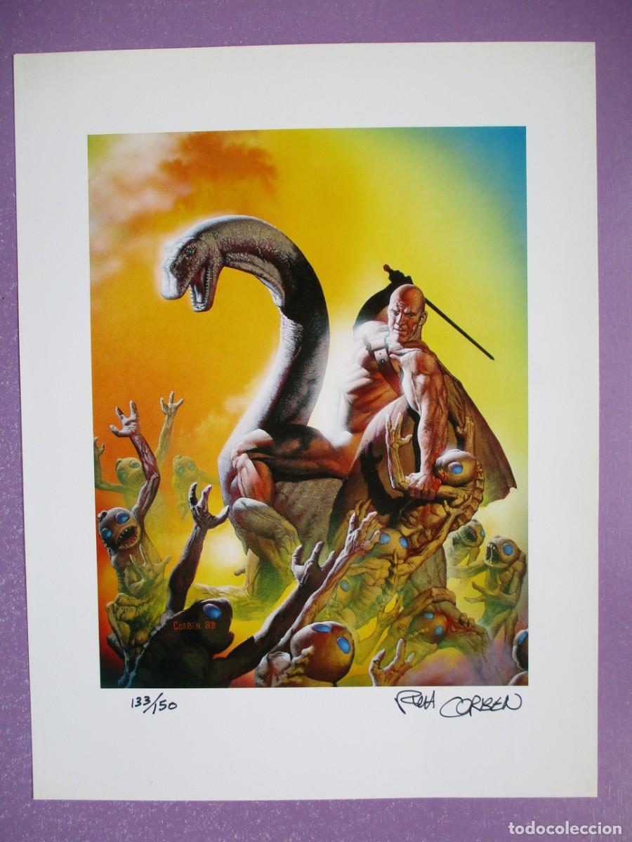 C&oacute;mics: RICHARD CORBEN LAMINA DEN 2 FIRMADA Y NUMERADA + COMIC &iexcl;&iexcl;&iexcl;&iexcl; IMPECABLE ESTADO !!!! - Foto 2