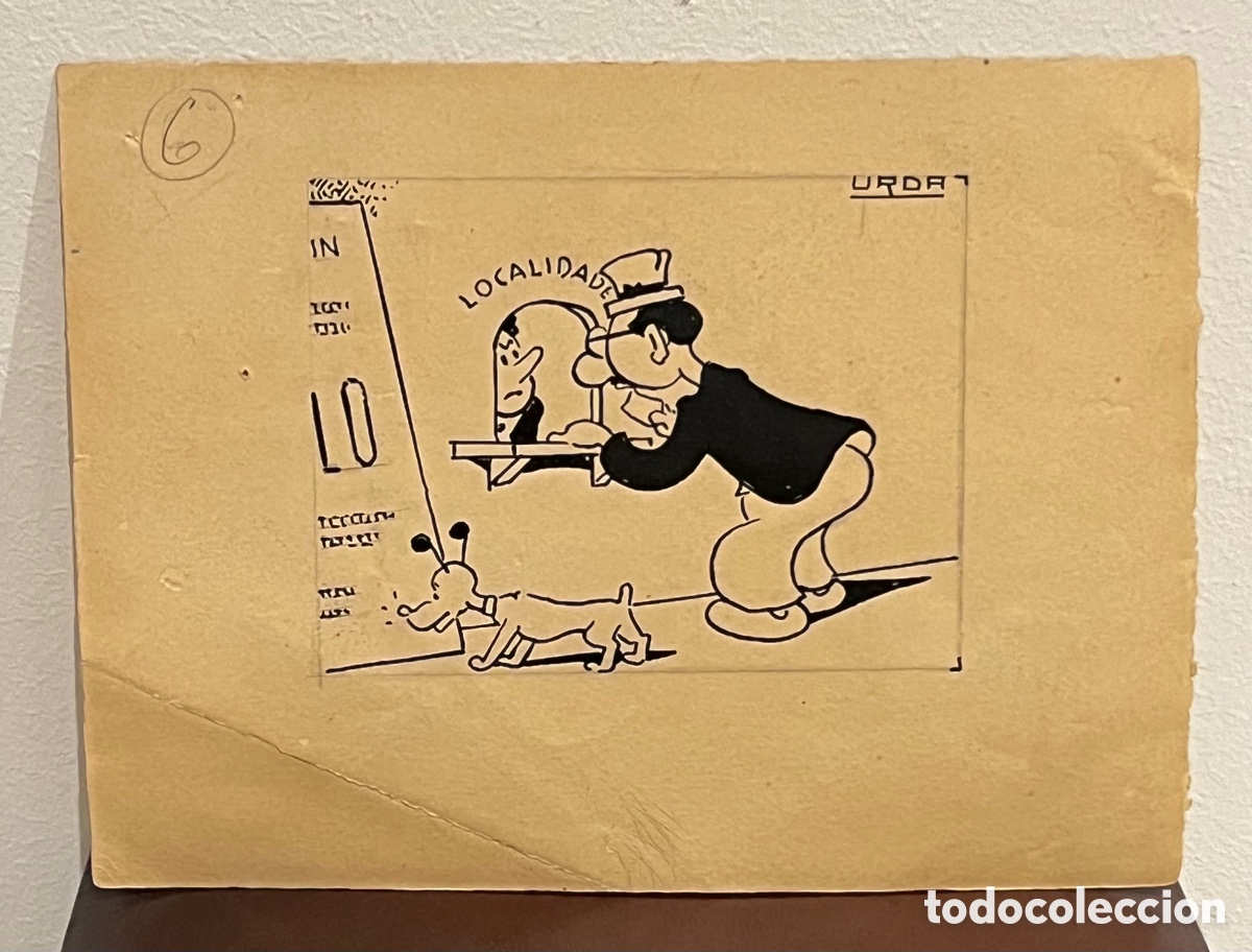 C&oacute;mics: MANUEL URDA - DIBUJO TINTA. 12 X 16 CM - Foto 1