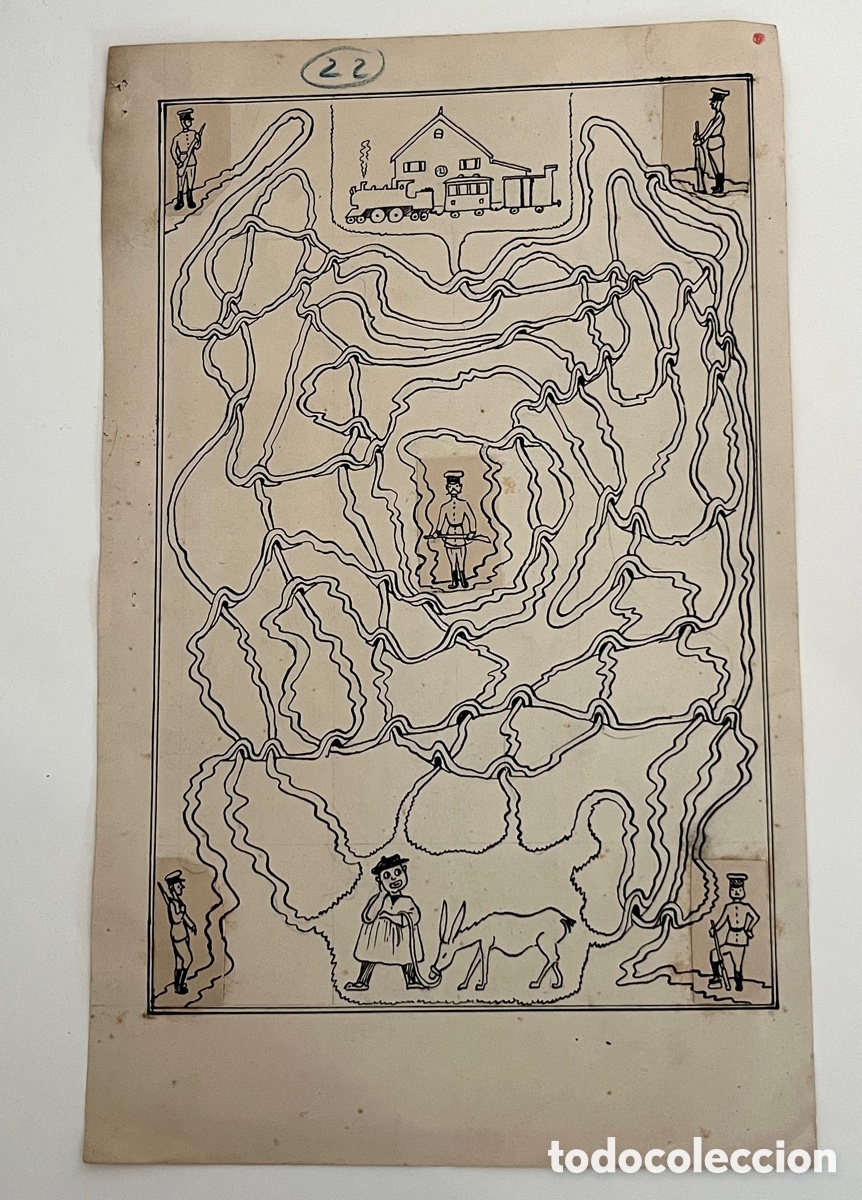 DIBUJO DE ILUSTRACIÓN, JEROGLÍFICO - 32 X 20 CM - SIN FIRMAR | todocoleccion (Buy It Now)