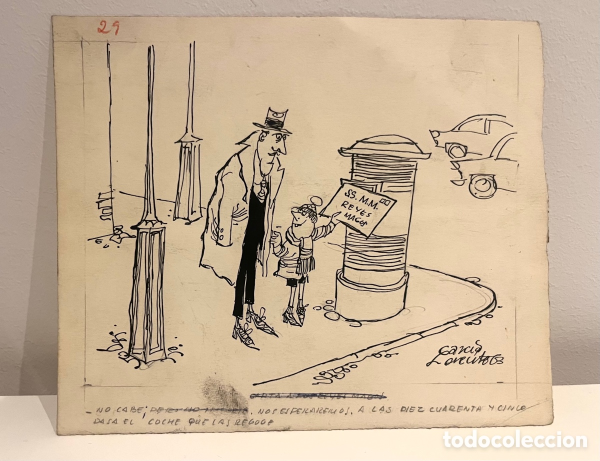 GARCÍA LORENTE: DIBUJO ORIGINAL, PUBLICADA EN DIARIO DE BARCELONA, 29 DICIEMBRE 1963 | todocoleccion (Buy It Now)