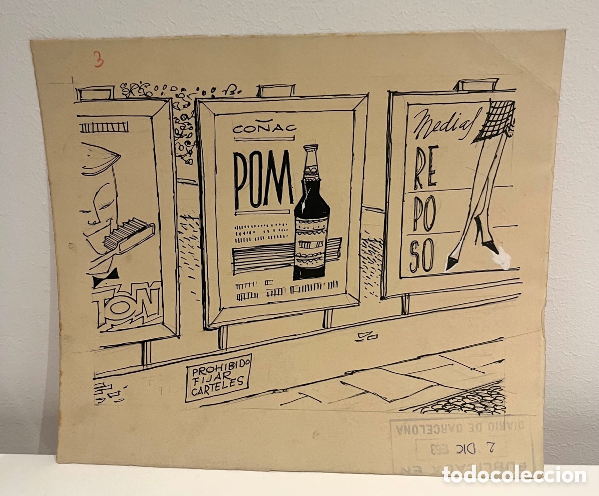 GARCÍA LORENTE: DIBUJO ORIGINAL, PUBLICADO EN DIARIO DE BARCELONA - 2 DICIEMBRE 1963 | todocoleccion (Buy It Now)