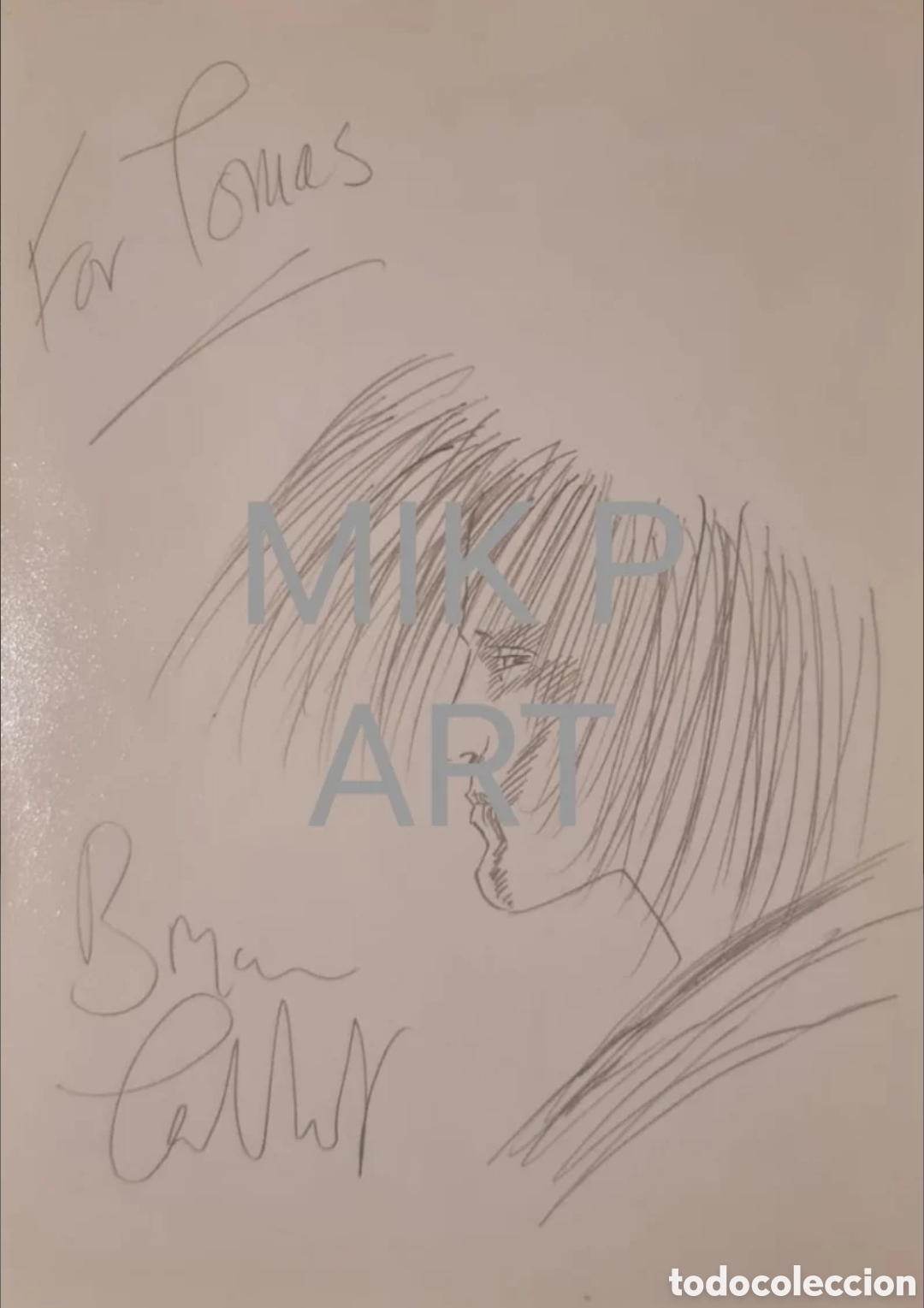 C&oacute;mics: Dibujo original Bryan talbot comic firmado y dedicatoria - Foto 1
