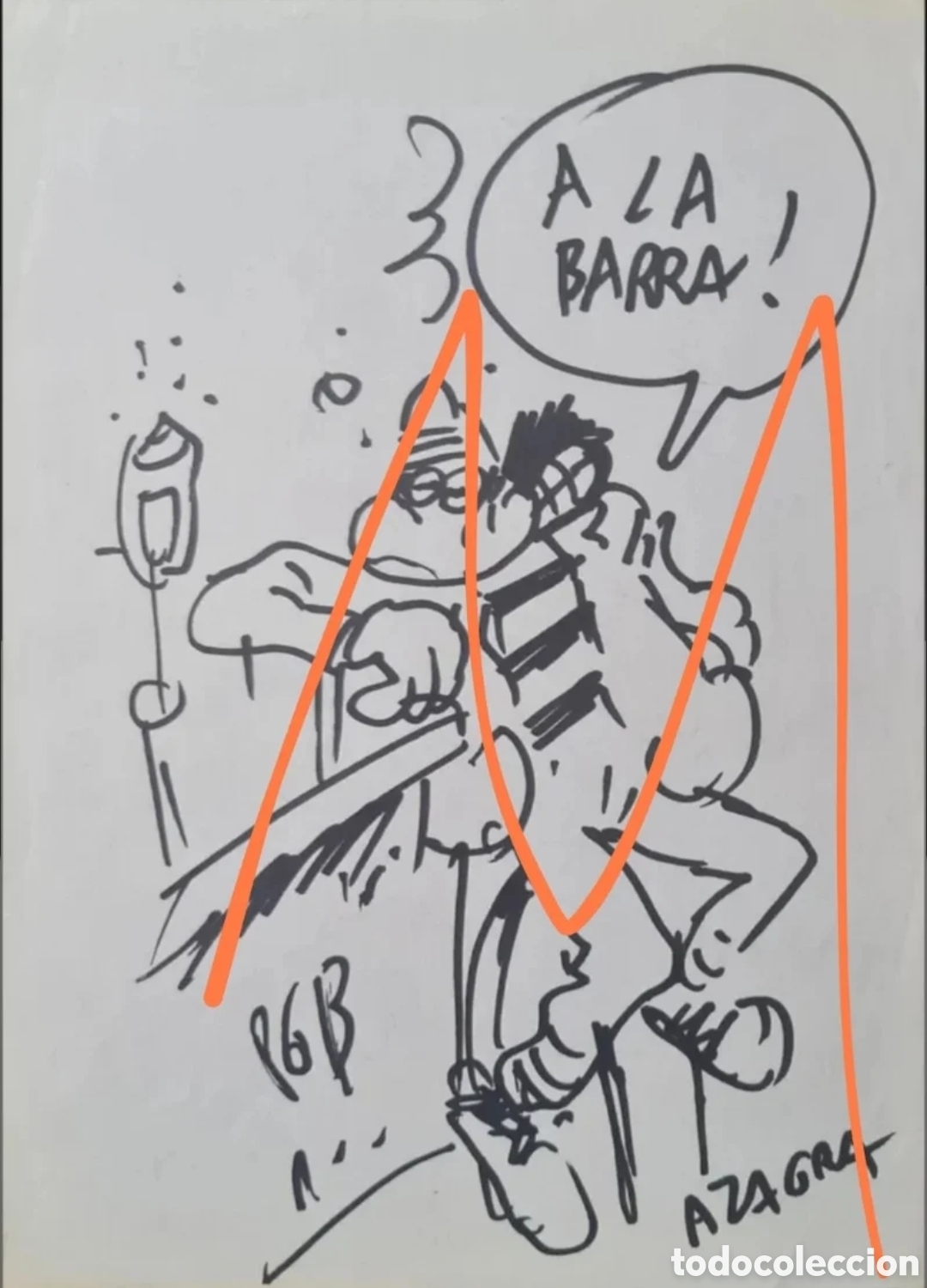 C&oacute;mics: Dibujo original en folio din a4 de carlos azagra - Foto 1