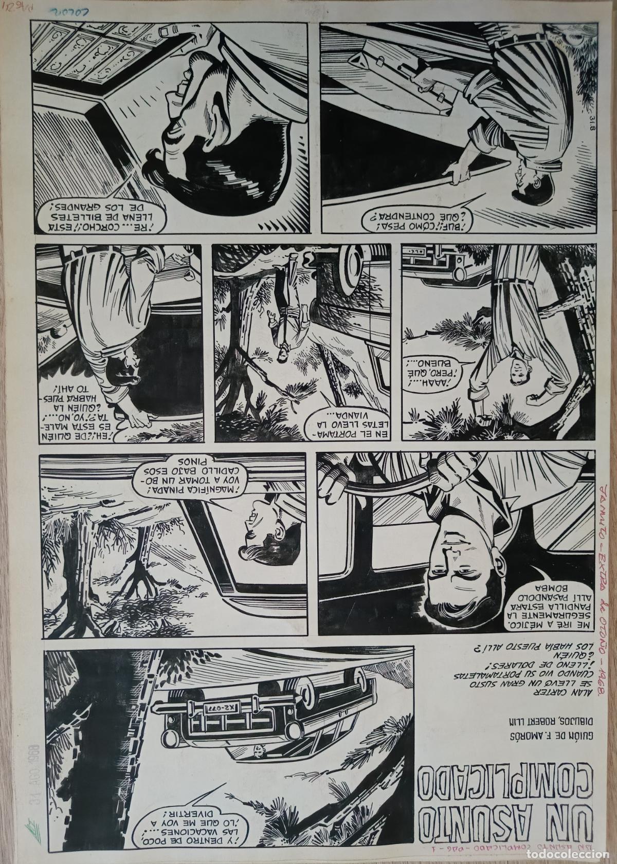RW DIBUJO ORIGINAL PLUMILLA UN ASUNTO COMPLICADO 1968 ROBERT LLIM 4 HOJAS OR8 | todocoleccion (Buy It Now)