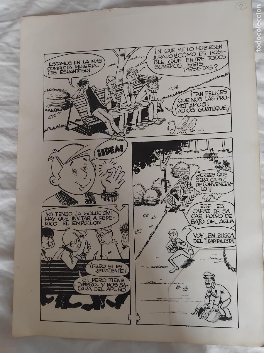 C&oacute;mics: ORIGINAL DE CUATRO PAGINAS . LOS DE CUARTO EN EL GUATEQUE. - Foto 3
