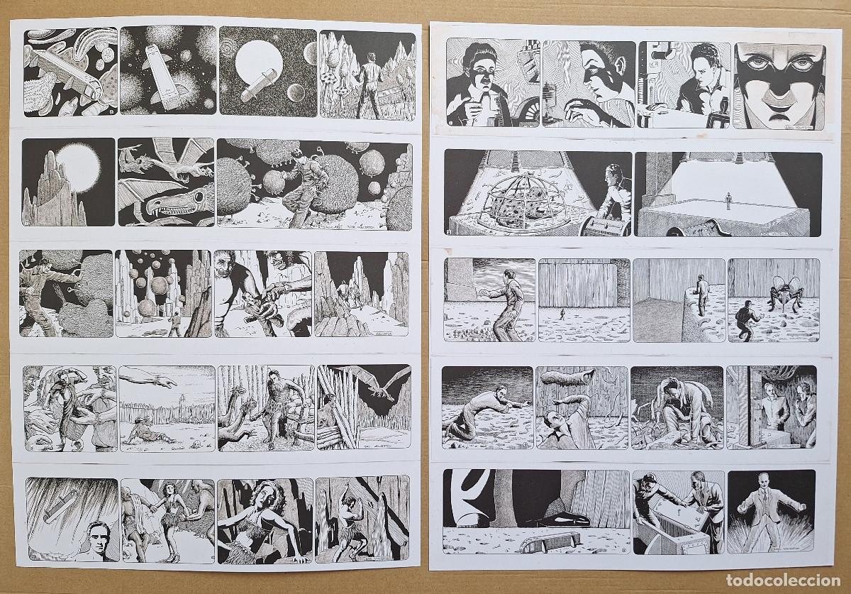 C&oacute;mics: Lote de 2 p&aacute;ginas de Basil Wolverton [strips y Spacehawk] - Facs&iacute;mil - Foto 1